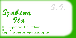 szabina ila business card